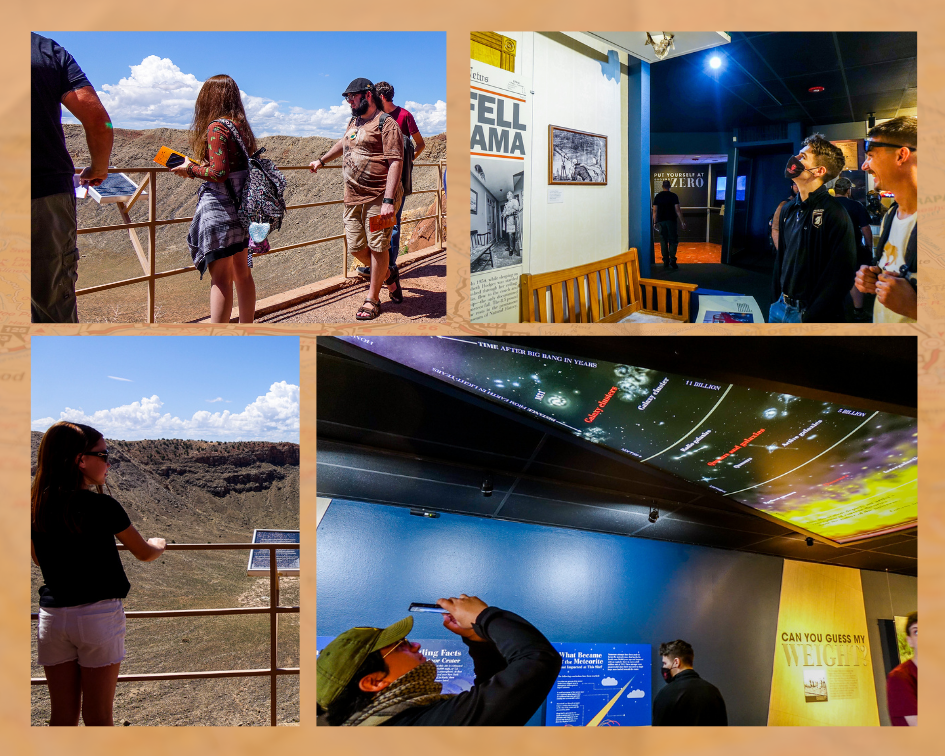 Students visiting the Meteor Crater and Space Museum.