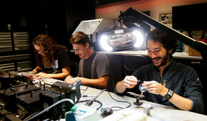 Students Working on Robotics Project at UAT-1