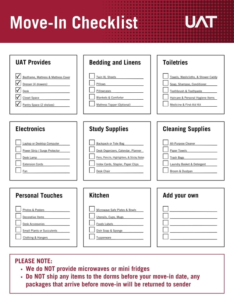 UAT Move-In Checklist-2023 (new)